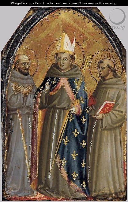 Sts Francis of Assisi, Louis of Toulouse and Anthony of Padua - Bicci Di Lorenzo