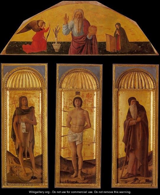 Triptych of St Sebastian - Jacopo Bellini