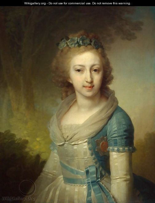 Portrait of Grand Duchess Yelena Pavlovna - Vladimir Lukich Borovikovsky