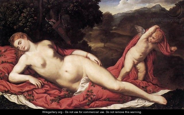 Sleeping Venus with Cupid - Paris Bordone