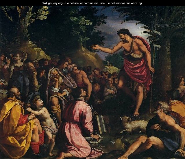 The Preaching of St John the Baptist - Alessandro Allori