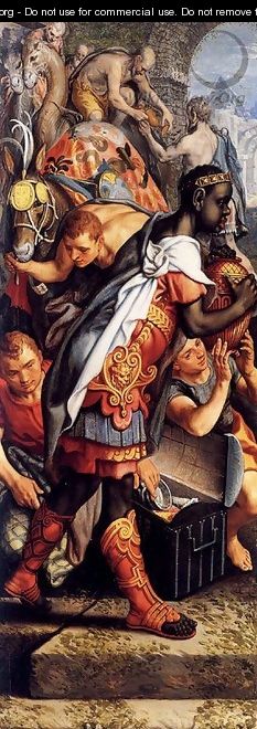 Left wing of a Triptych with the Adoration of the Magi - Pieter Aertsen