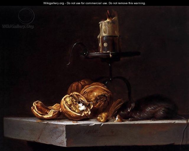 Still-Life with Mouse and Candle - Willem Van Aelst