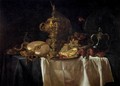 Still-Life with Fruit, Parrot, and Nautilus Pitcher - Willem Van Aelst