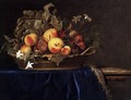 Still-Life with a Basket of Fruit on a Marble Ledge - Willem Van Aelst