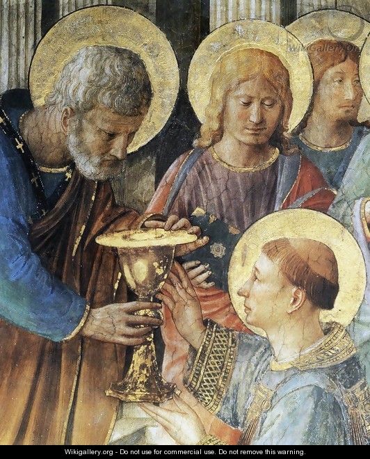 St Peter Consacrates Stephen as Deacon (detail) - Angelico Fra