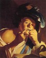 Man Playing a Jew's Harp - Dirck Van Baburen