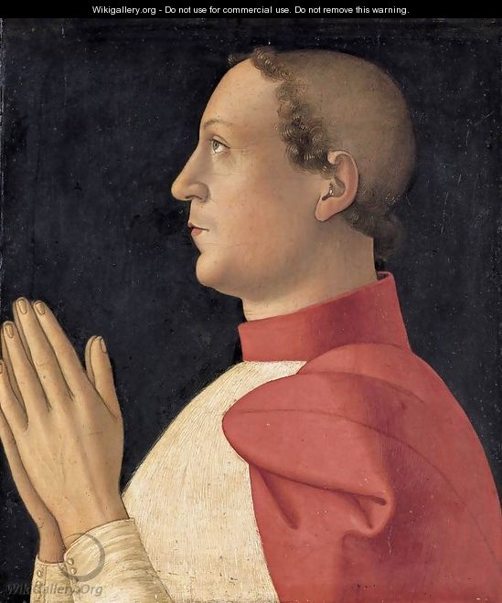 Profile Portrait of Cardinal Philippe de Levis - Antoniazzo Romano