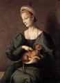 Woman with a Cat - (circle of) Ubertini, (Bacchiacca)