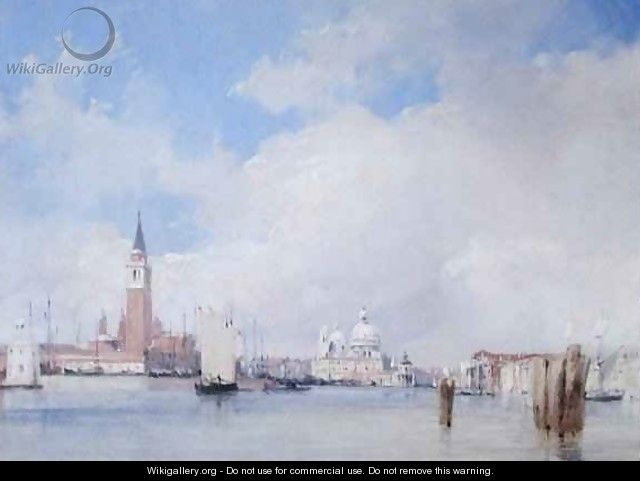 View in Venice with San Giorgio Maggiore - Richard Parkes Bonington