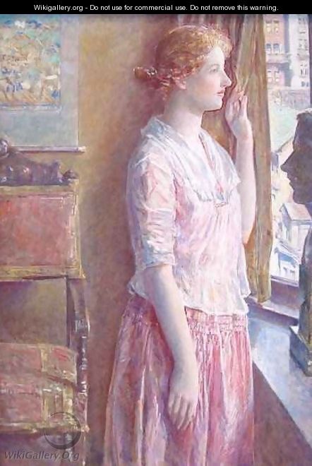 Easter Morning Portrait at a New York Window - Frederick Childe Hassam