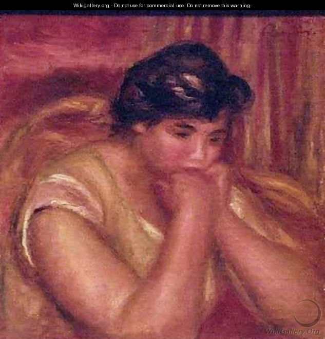 Woman Leaning on Her Elbows - Pierre Auguste Renoir