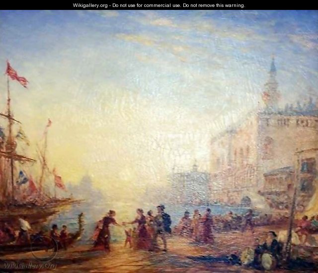 Venice Esclavons Quay - Felix Ziem