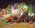 Still Life with Ducks and Vegetables - Thomas Hill