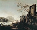 Marine Landscape with Towers - Salvator Rosa