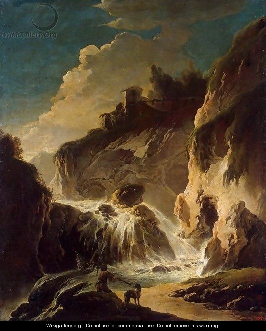 Landscape with a Waterfall - Philipp Peter Roos