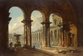 Ancient Ruins Used as Public Baths - Hubert Robert