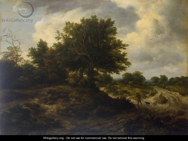 Landscape with a Traveller - Jacob Van Ruisdael
