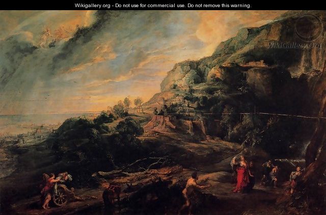 Ulysses and Nausicaa on the Island of the Phaeacians - Peter Paul Rubens