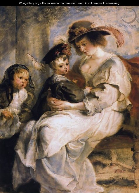 Helena Fourment with her Children, Clara, Johanna and Frans - Peter Paul Rubens