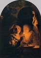 Lovers Lit by a Candle - Godfried Schalcken