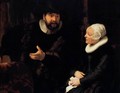 The Mennonite Minister Cornelis Claesz. Anslo in Conversation with his Wife, Aal - Rembrandt Van Rijn