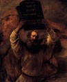 Moses Smashing the Tablets of the Law - Rembrandt Van Rijn