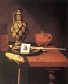 Still-Life with Porcelain Vase and Smoking Tools - Hubert van Ravesteyn