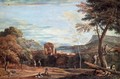 Landscape with Woodcutters and Two Horsemen - Marco Ricci