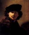 Self-Portrait with Velvet Beret and Furred Mantel - Rembrandt Van Rijn