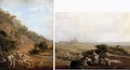 Village Scene and View of Fuenterrabia - Luis Paret Y Alcazar