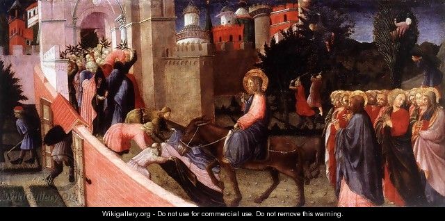 Entry of Christ to Jerusalem - Pietro di Giovanni D`Ambrogio