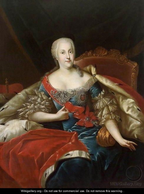 Portrait of Johanna Elisabeth, Princess of Anhalt-Zerbst - Antoine Pesne