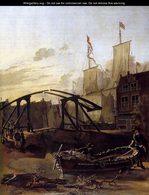 View of a Harbour in Schiedam - Adam Pynacker