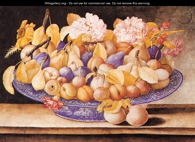 Still-Life of Fruit and Flowers - Octavianus Montfort