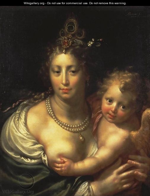 Venus and Cupid - Paulus Moreelse
