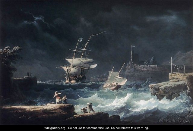 Gale at Sea - Alexandre-Jean Noel