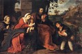 Adoration of the Shepherds with a Doonor - Jacopo d'Antonio Negretti (see Palma Vecchio)
