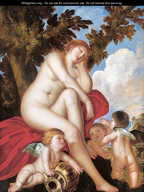 Sleeping Venus with Putti 2 - (Alessandro) Padovanino (Varotari)