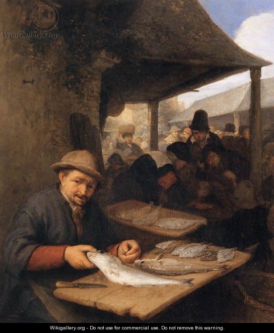 The Fish Market - Adriaen Jansz. Van Ostade