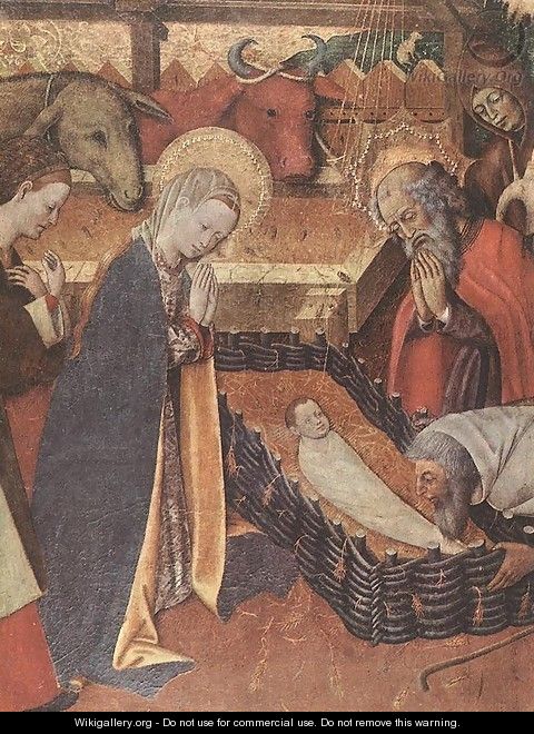 The Nativity (detail) - Bernat (Bernardo) Martorell