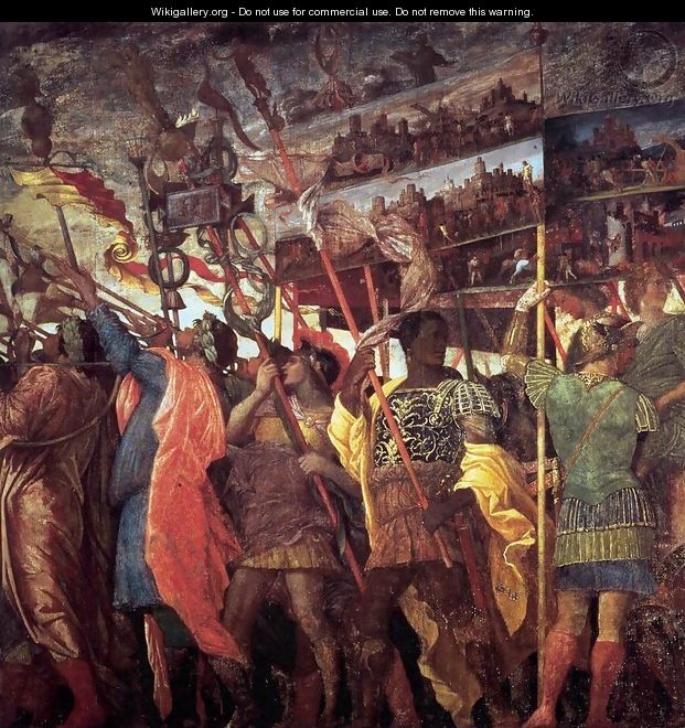 The Triumphs of Caesar Trumpeters and Standard-Bearer - Andrea Mantegna
