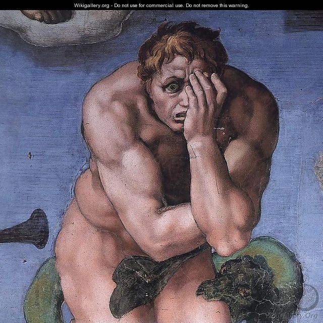Last Judgment (detail) 12 - Michelangelo Buonarroti