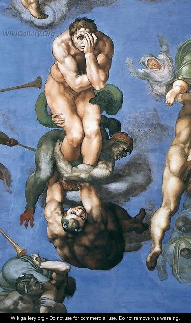 Last Judgment (detail) 11 - Michelangelo Buonarroti