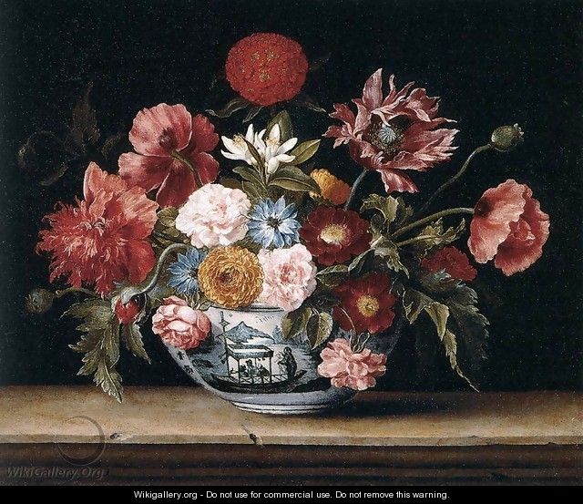 Chinese Bowl with Flowers - Jacques Linard