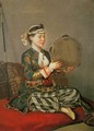 Turkish Woman with a Tambourine 2 - Etienne Liotard