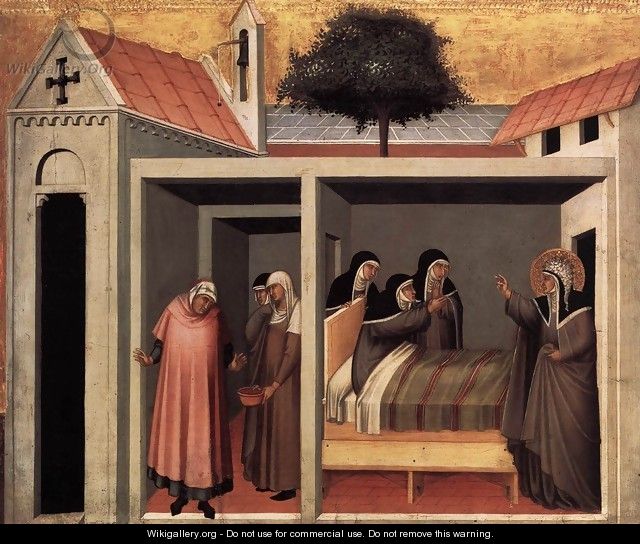Beata Umilta Heals a Sick Nun - Pietro Lorenzetti