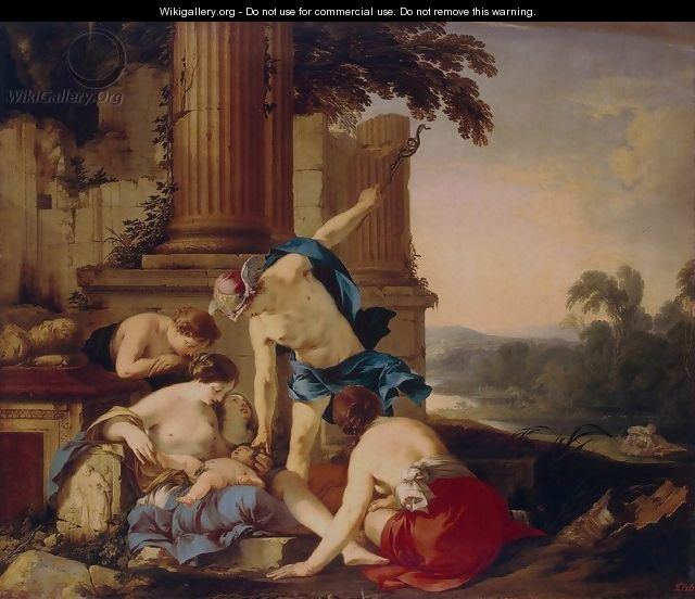 Mercury Takes Bacchus to be Brought up by Nymphs - Laurent De La Hire