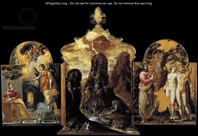 The Modena Triptych (back panels) 2 - El Greco (Domenikos Theotokopoulos)