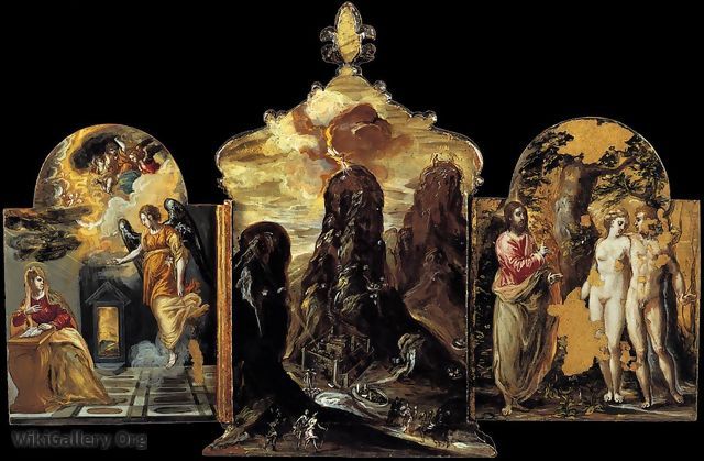 The Modena Triptych (back panels) 2 - El Greco (Domenikos Theotokopoulos)